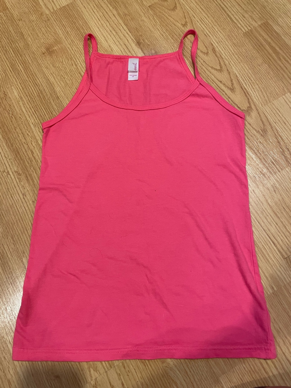 Anvil Hot Pink Slim Spaghetti-Strap Tank